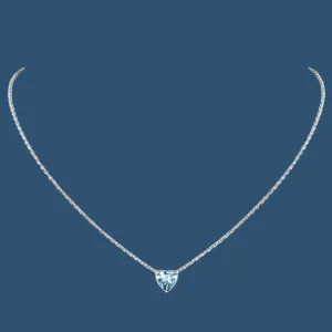925 Sterling Silver Birthstone Love Heart Necklace - Perfect Birthday & Valentine's Gift for Her