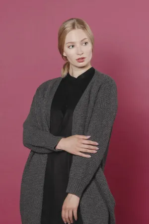 Aarre Alma Cardigan Asphalt Grey