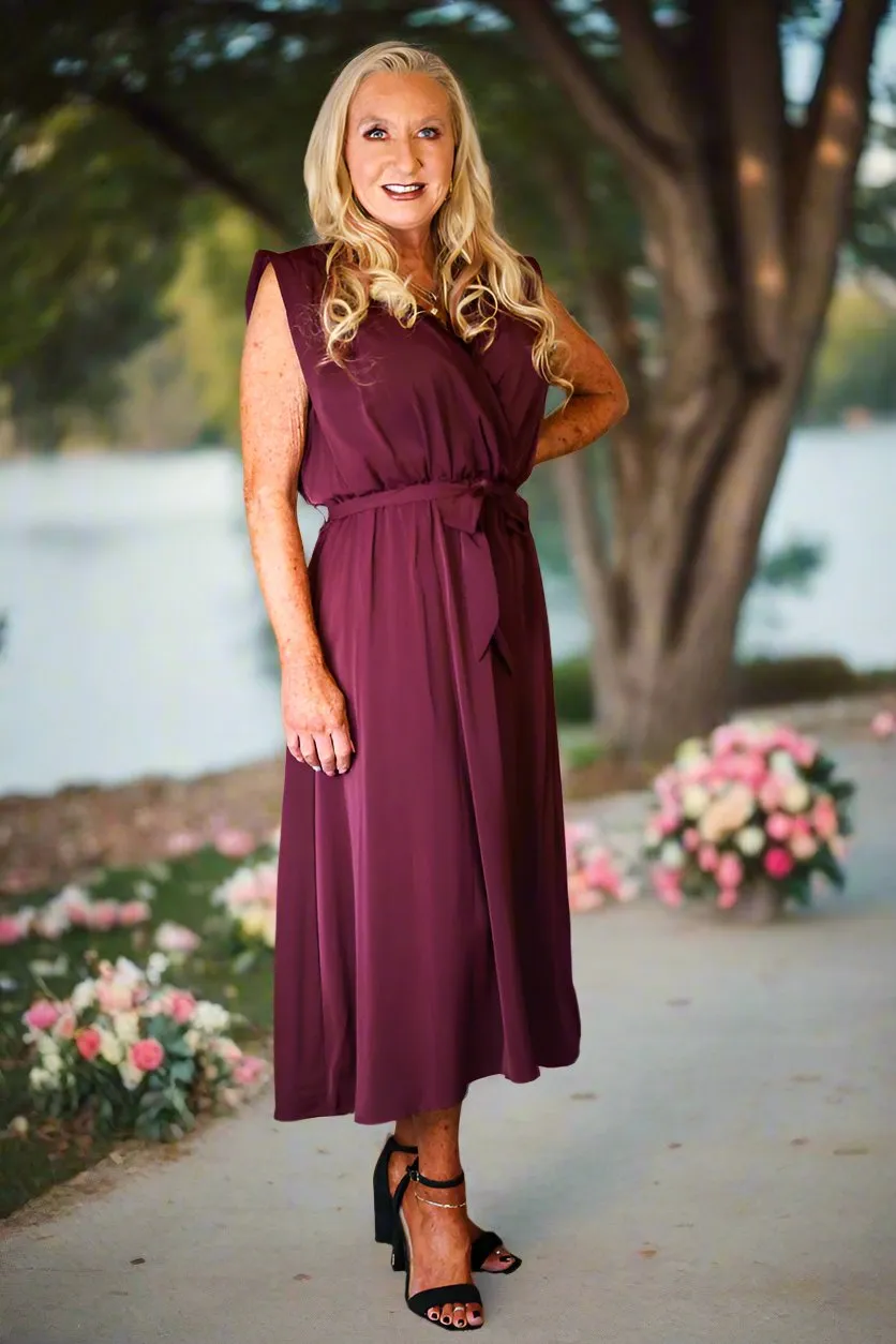 Bishop   Young Object Of Affection Aeries Wrap Dress In Bordeaux