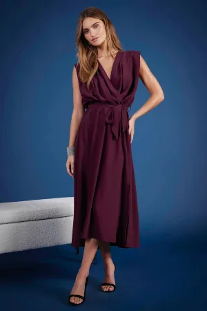 Bishop   Young Object Of Affection Aeries Wrap Dress In Bordeaux