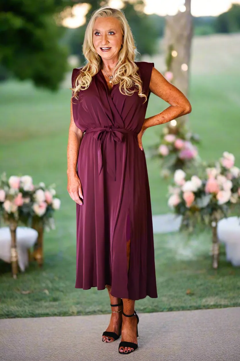 Bishop   Young Object Of Affection Aeries Wrap Dress In Bordeaux