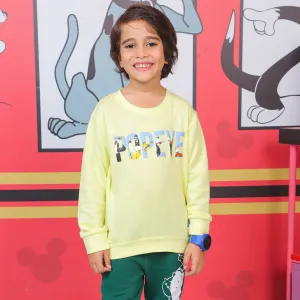 Boys Sweatshirt with Soft Rip - Sunny Lime