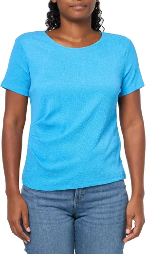 Calvin Klein Women's Ruched Sides Short Sleeve Top