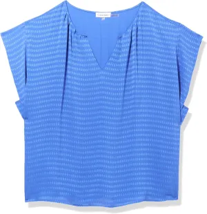 Calvin Klein Women's Top Short Sleeve Blouse