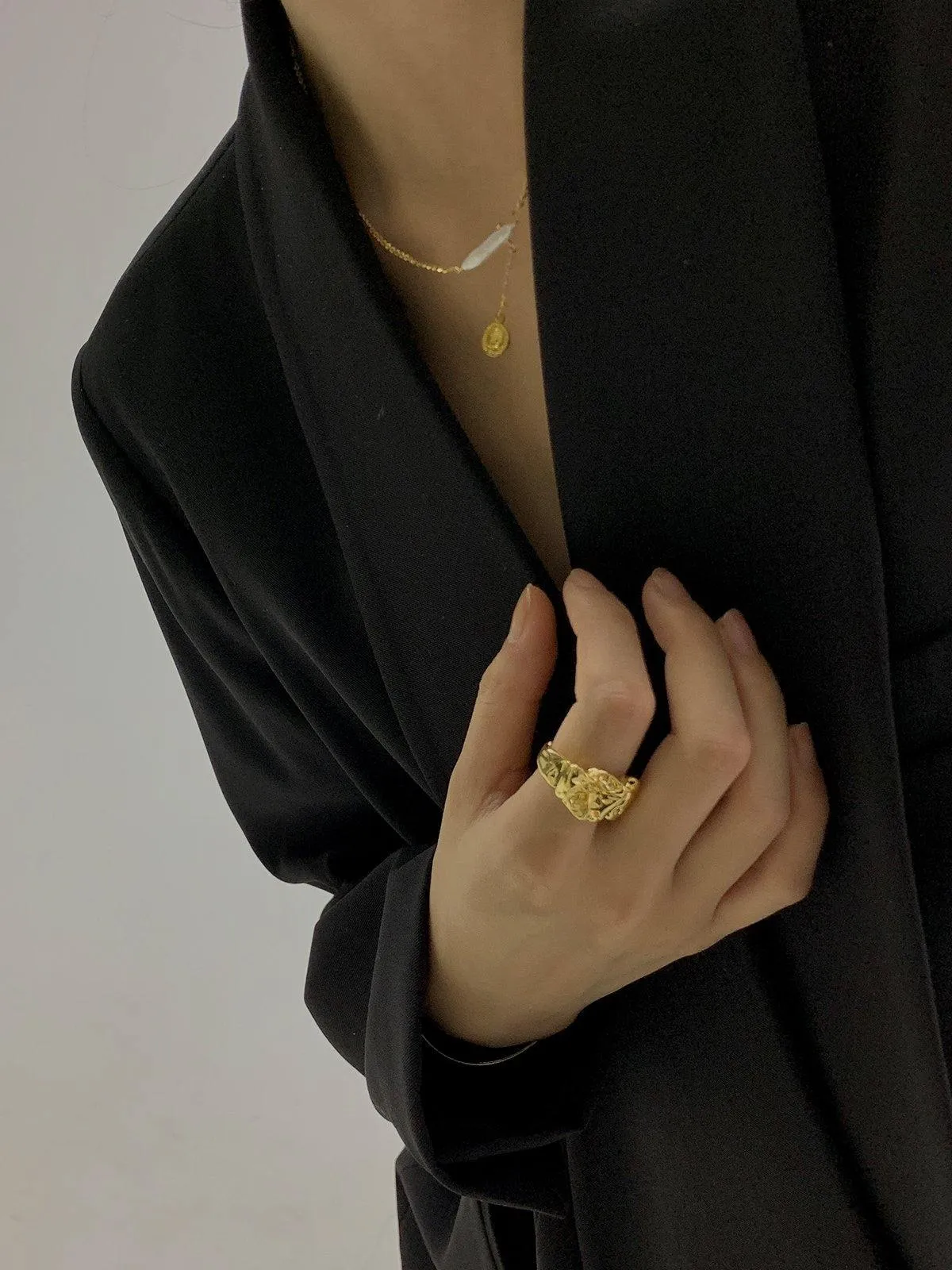 Casual Loose Blazer - Black