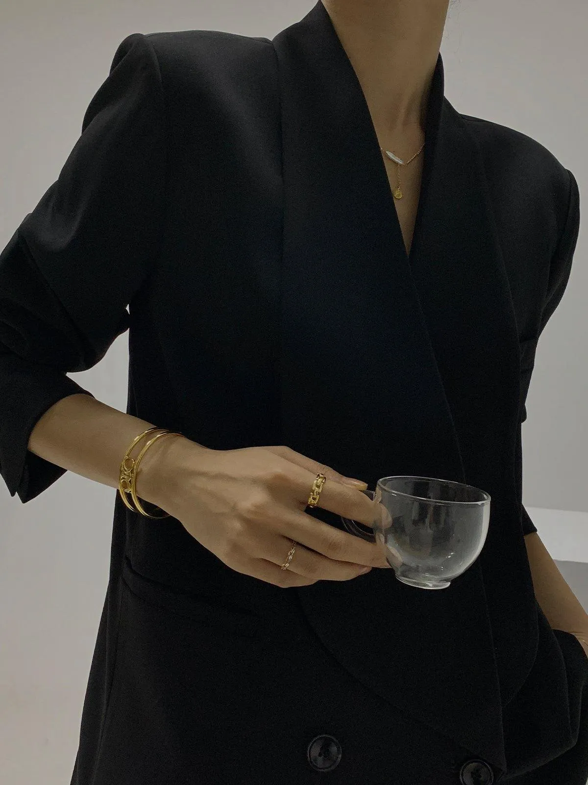 Casual Loose Blazer - Black