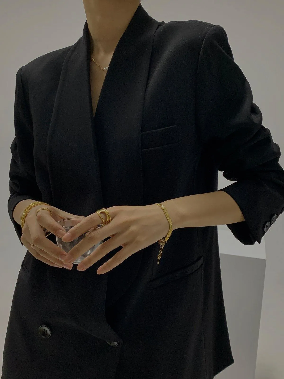 Casual Loose Blazer - Black