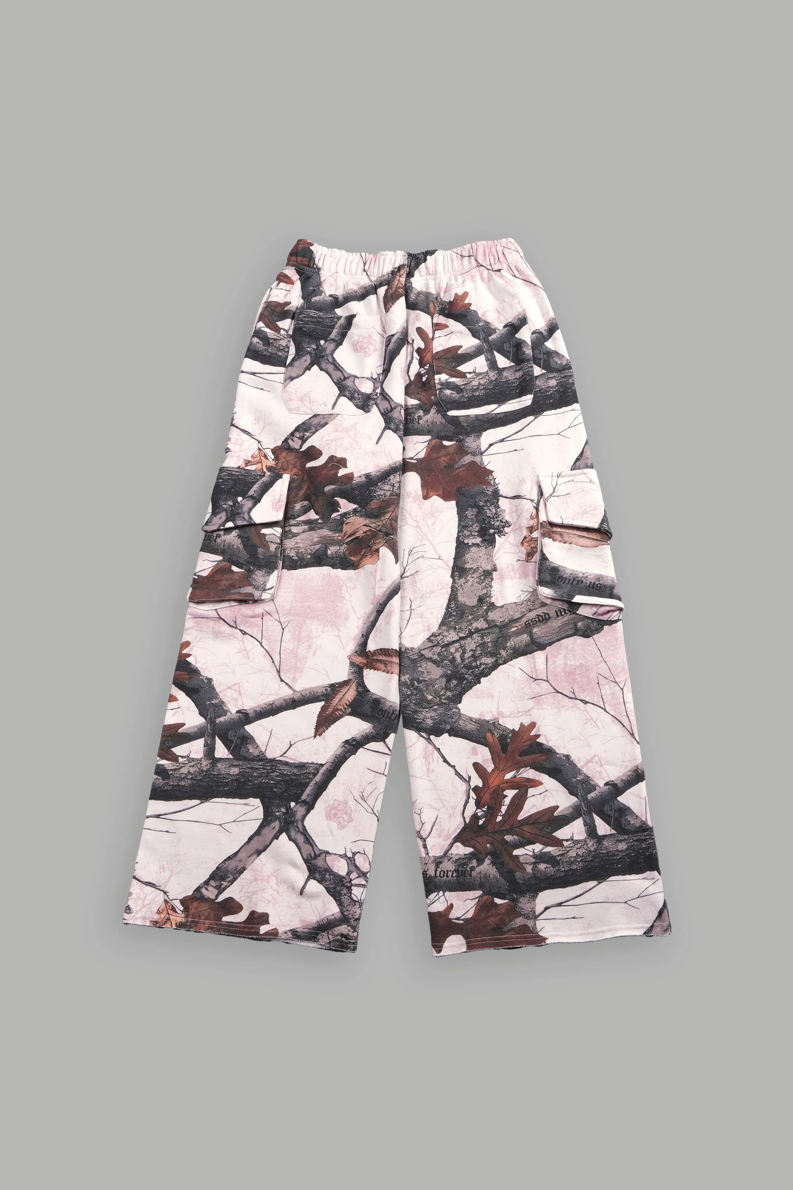 Darc Sport Wolves Durst Cargo Sweats in Baby Pink Woodland Camo