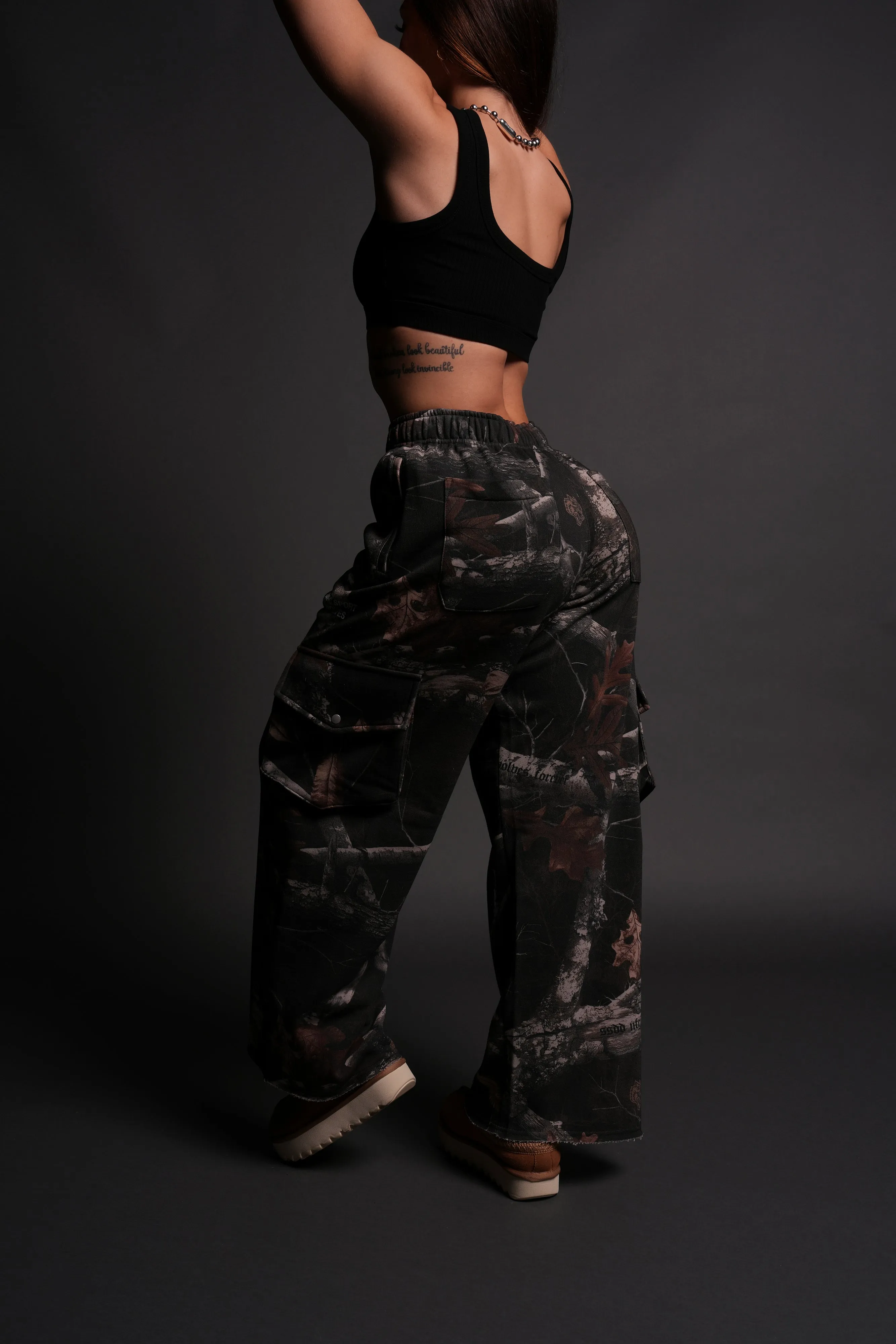 Darc Sport Wolves Durst Cargo Sweats in Darc Brown Woodland Camo