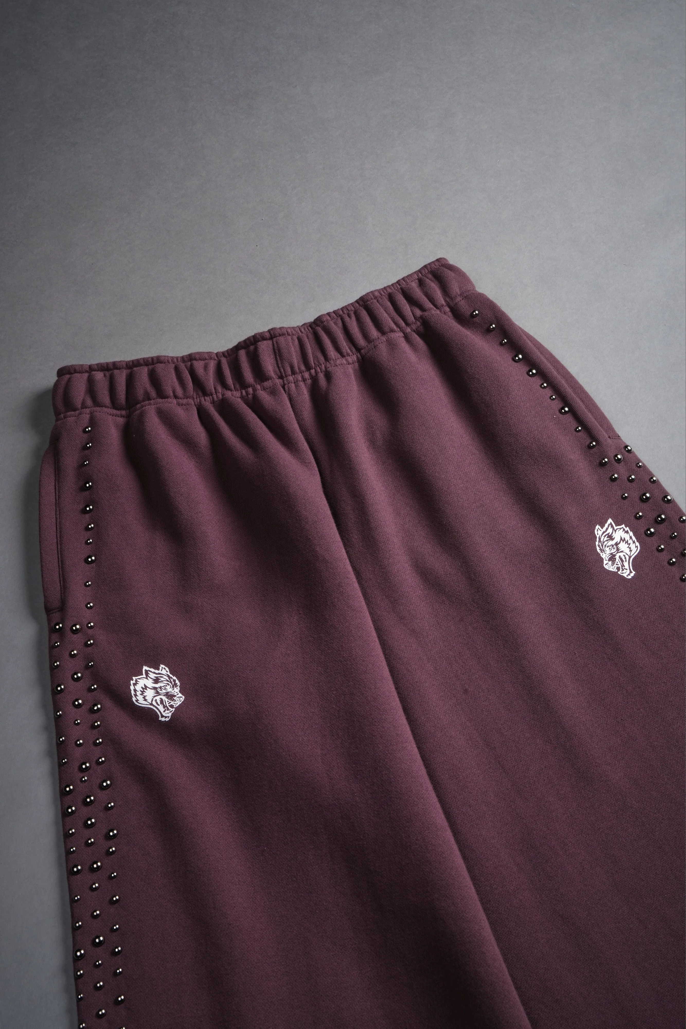 Dual Wolf Stud Durst Sweats V2 in Darc Purple