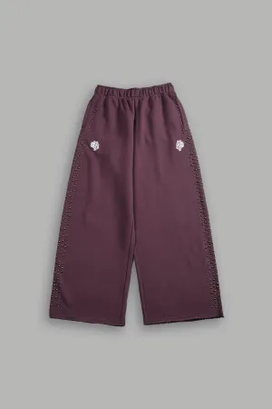 Dual Wolf Stud Durst Sweats V2 in Darc Purple