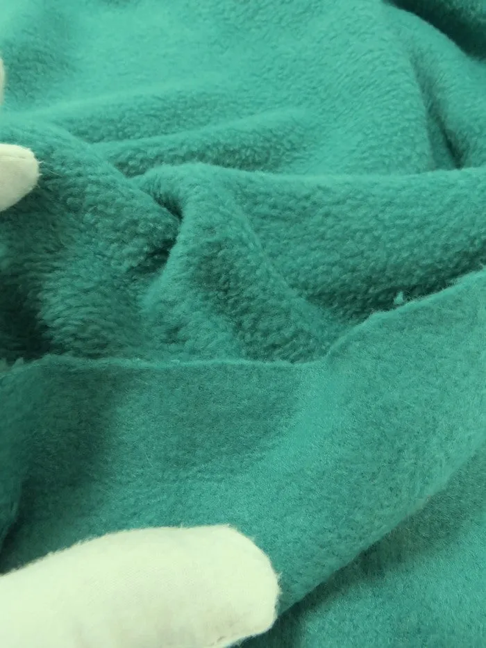 Fleece Fabric Solid / Turquoise / 30 Yard Roll