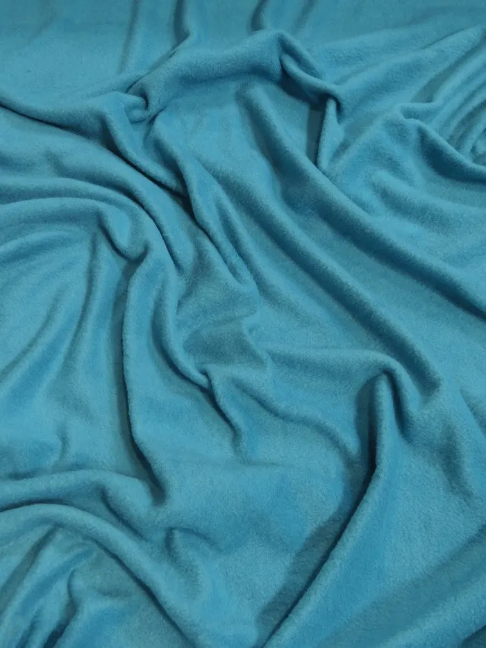Fleece Fabric Solid / Turquoise / 30 Yard Roll