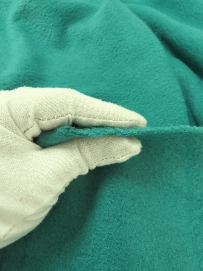Fleece Fabric Solid / Turquoise / 30 Yard Roll