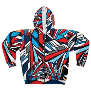 Geometricked Unisex Zip Hoodie