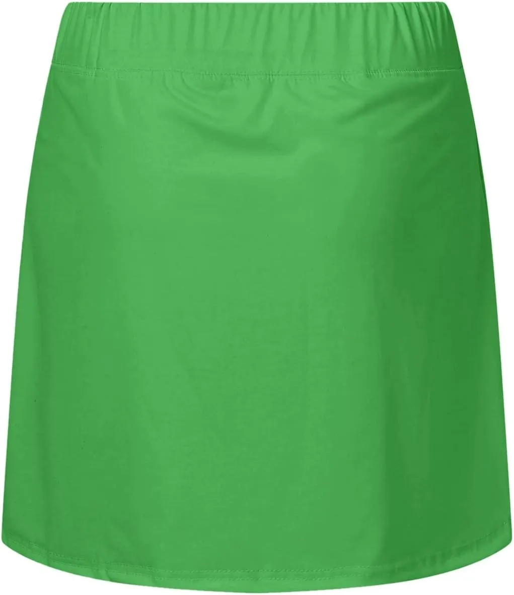 Girls Poodle Skirt Womens Casual Solid Tennis Skirt Yoga Sport Active Skirt Shorts Skirt Plaid Skirts Girls