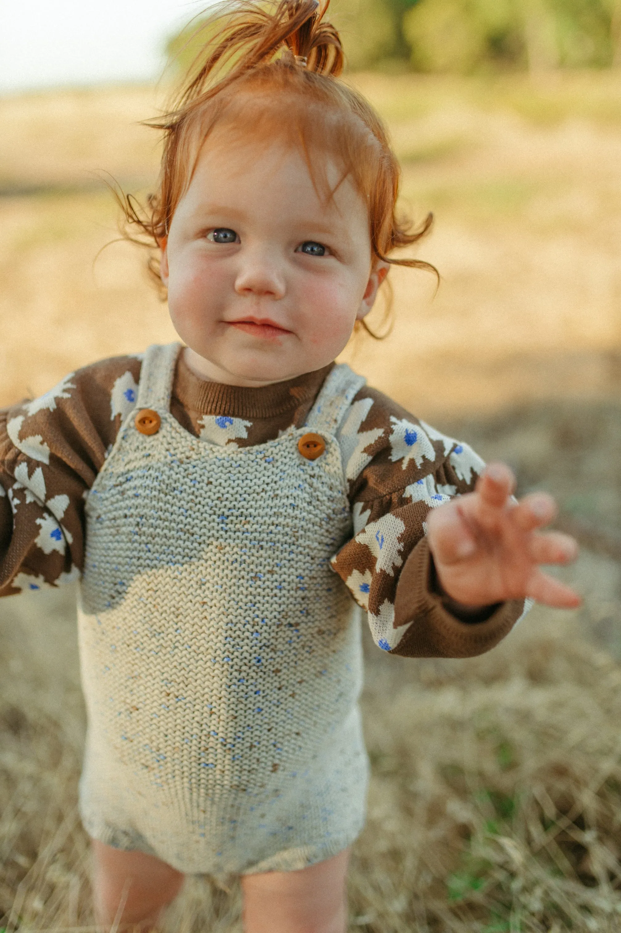 Grown Organic Funfetti Romper - Sea