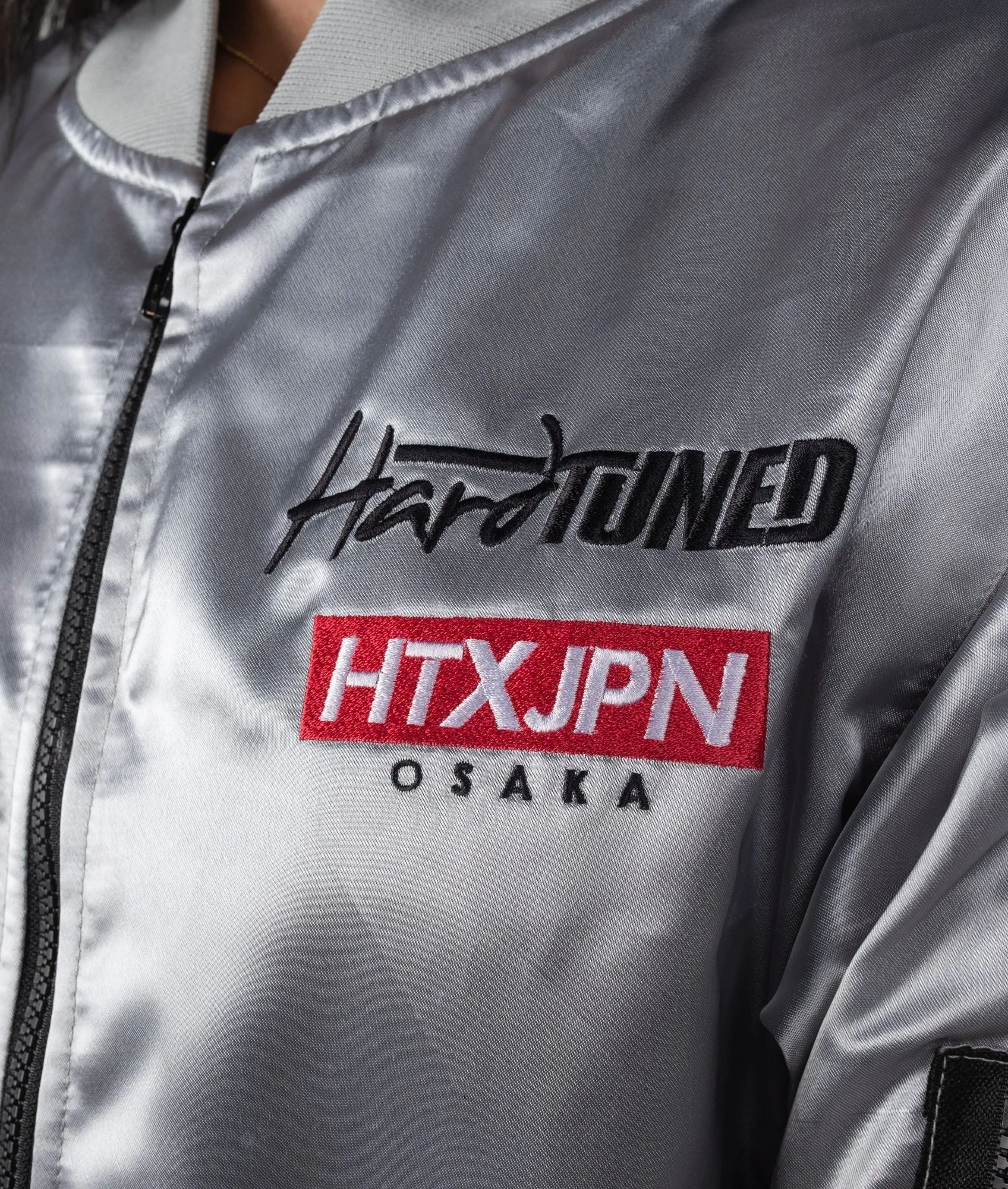 HardTuned Classic Silver Bomber Jacket