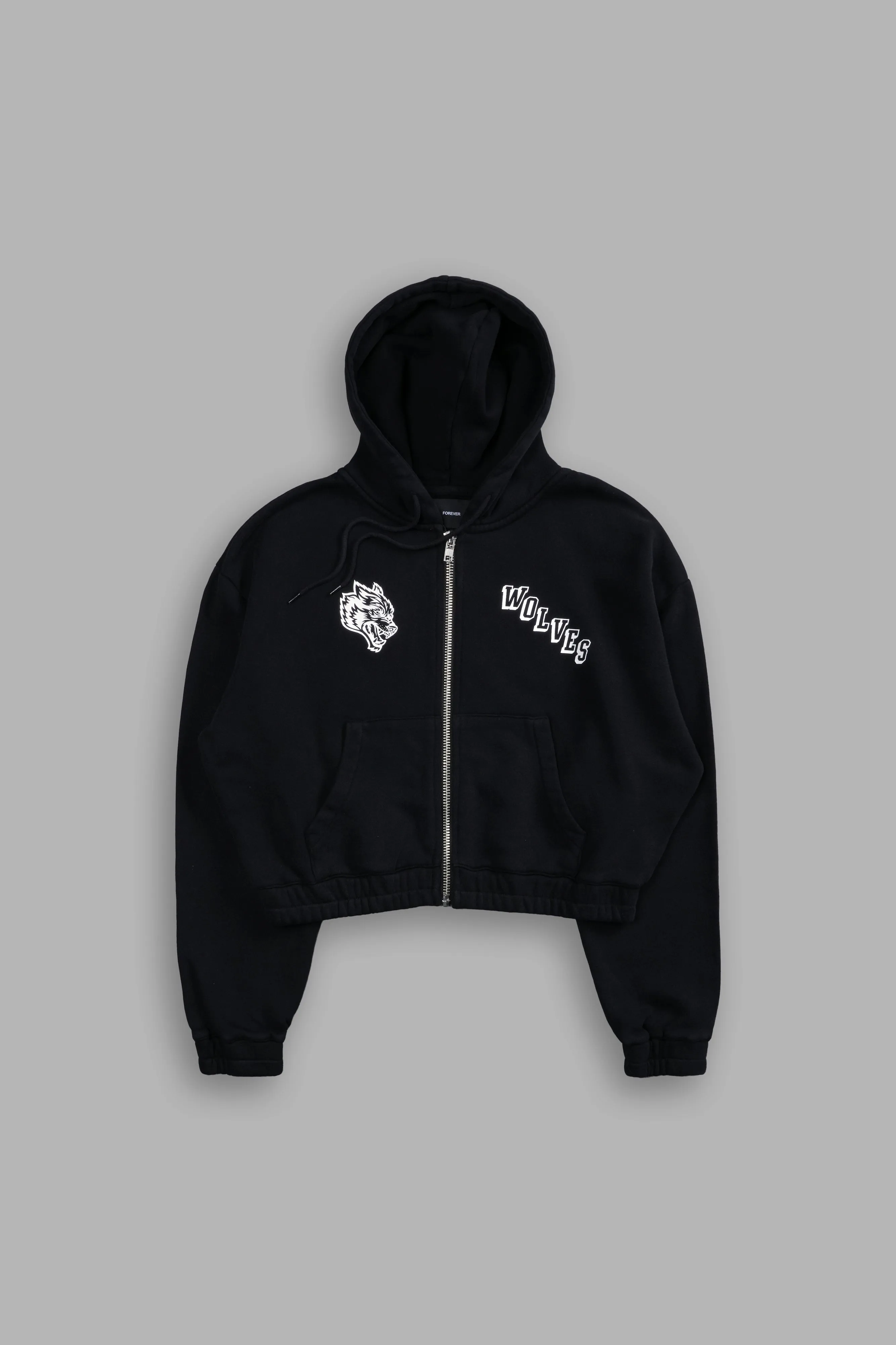 Journey "Chambers" (Cropped) Zip Hoodie in Black