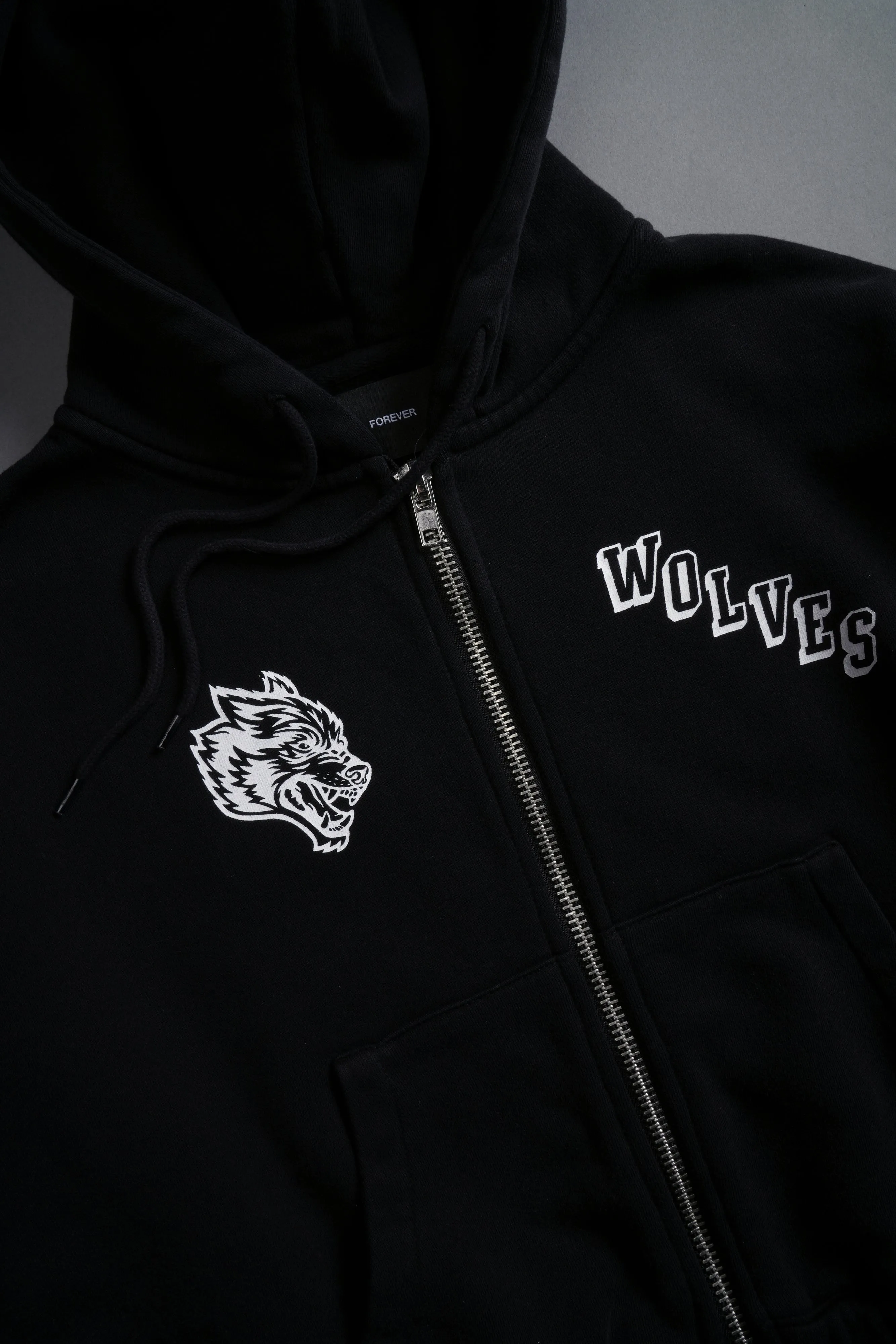 Journey "Chambers" (Cropped) Zip Hoodie in Black