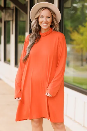 Keeping Toasty Dress, Rust