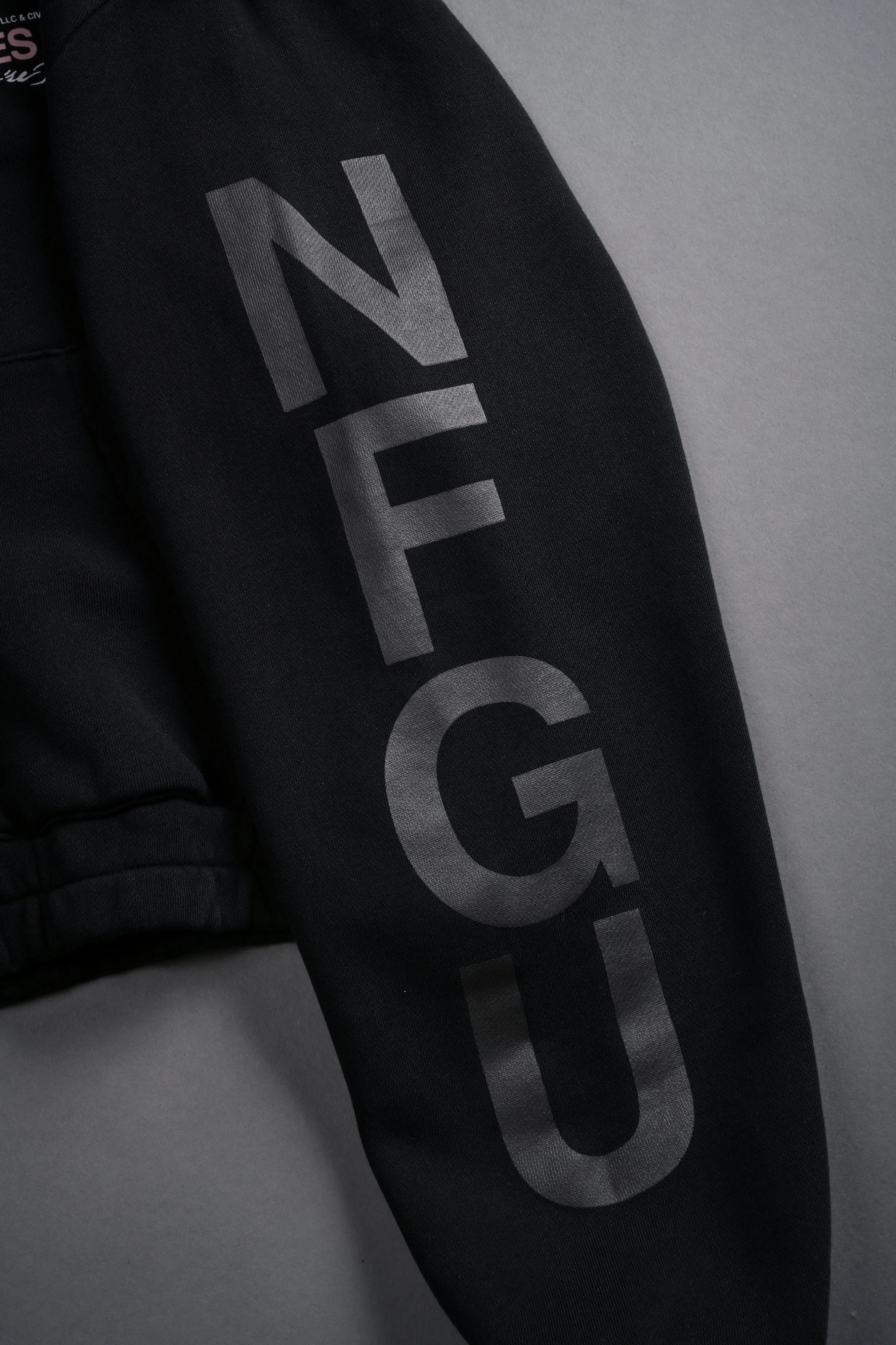Life and Death "Chambers" (Cropped) Zip Hoodie in Black