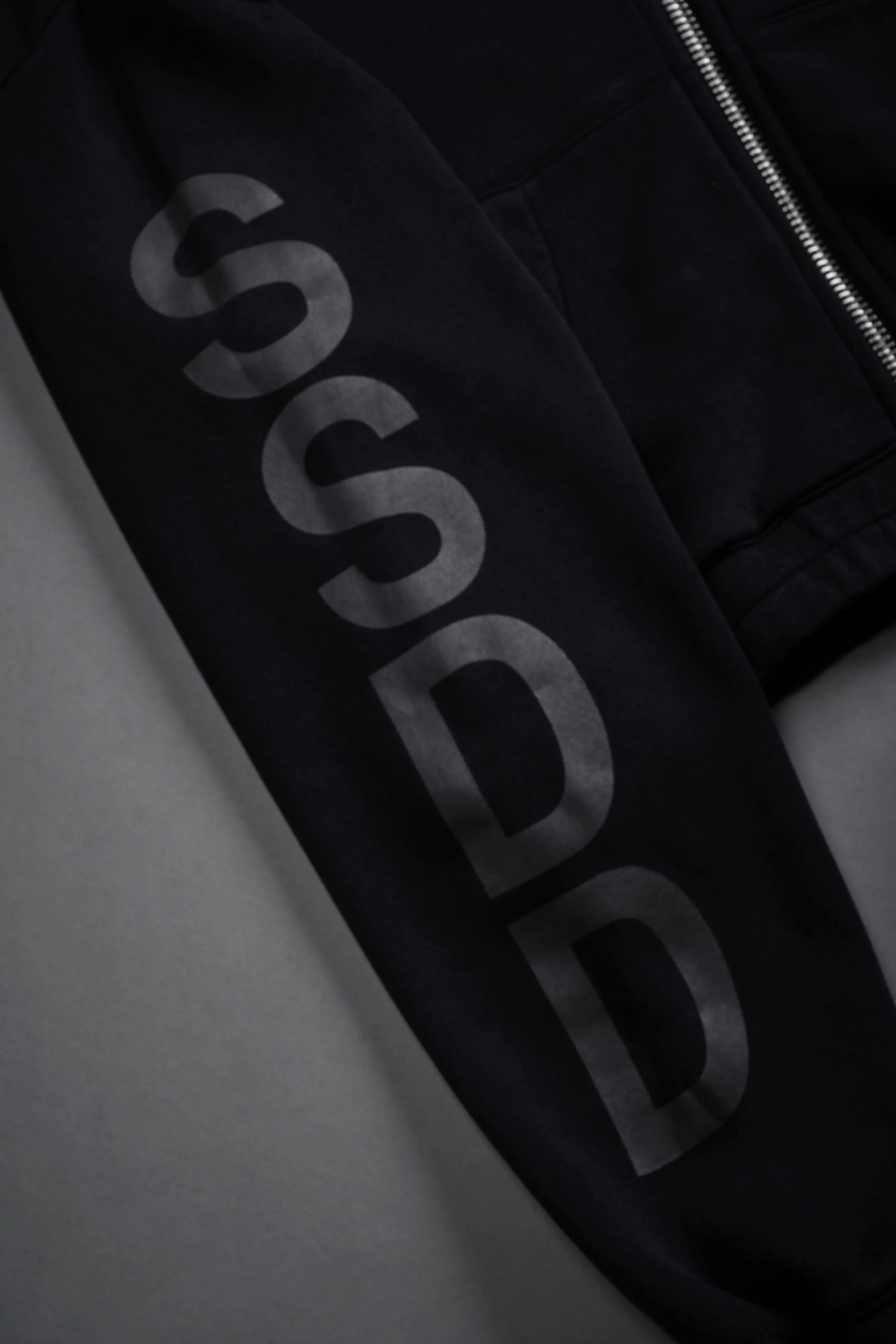 Life and Death "Chambers" (Cropped) Zip Hoodie in Black