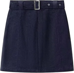 Lmdudan Womens Corduroy Mini Skirt Casual High Waist A-line Skirt 2025 Spring Summer Party Bodycon Short Pencil Skirts