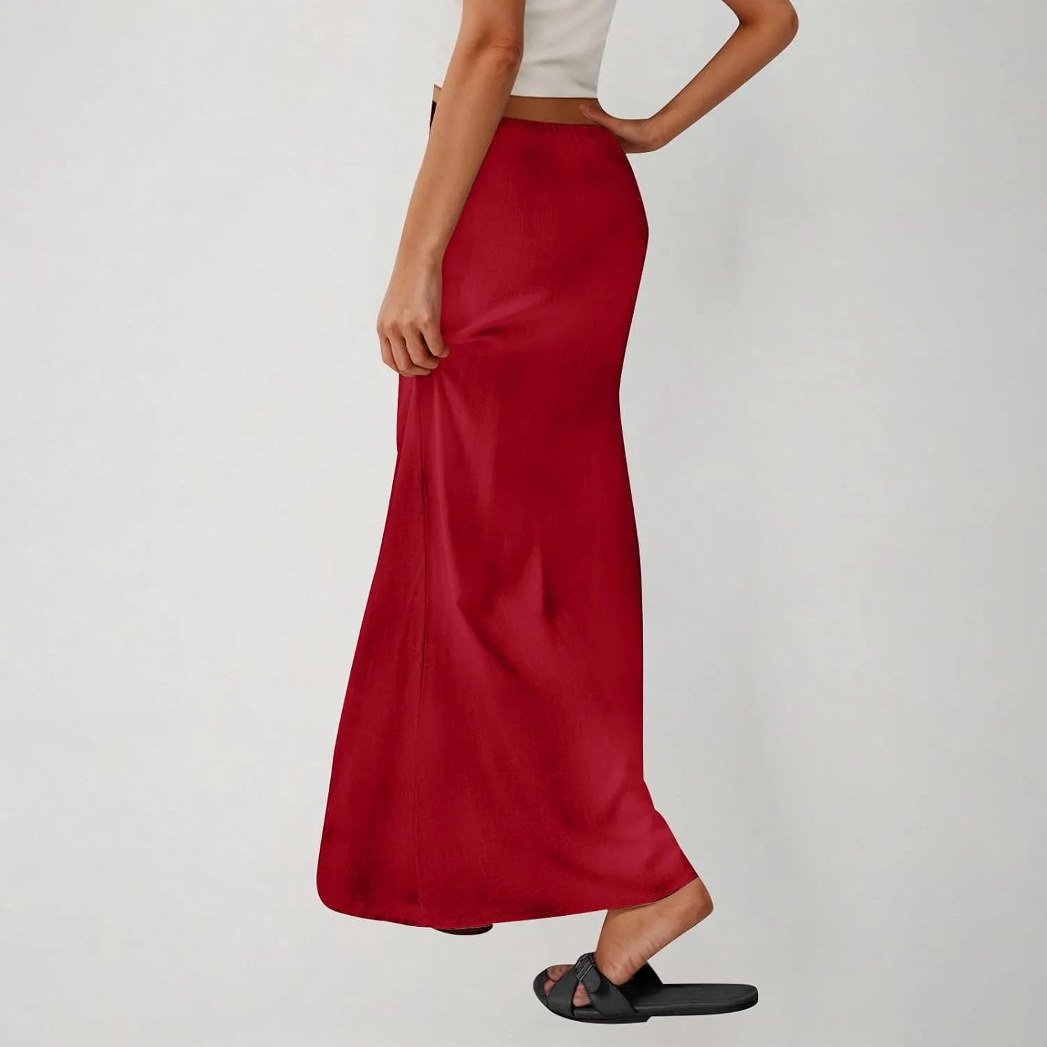 Long Skirts for Women Maxi Women's Trendy Summer 2025 Boho Linen Skirt Womens Vacation Dresses Casual