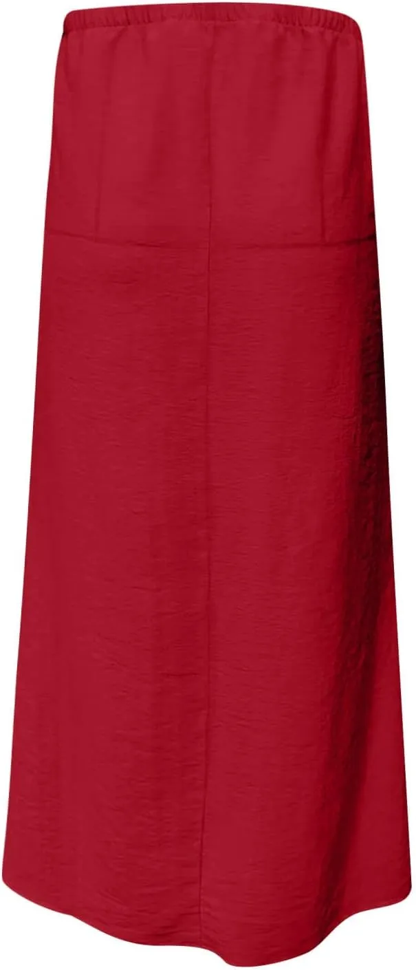 Long Skirts for Women Maxi Women's Trendy Summer 2025 Boho Linen Skirt Womens Vacation Dresses Casual