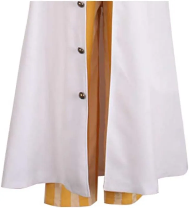 Men Cosplay Costume Yellow striped suit Anime Uniform Yellow Suit Cloak Halloween Outfits Full Set