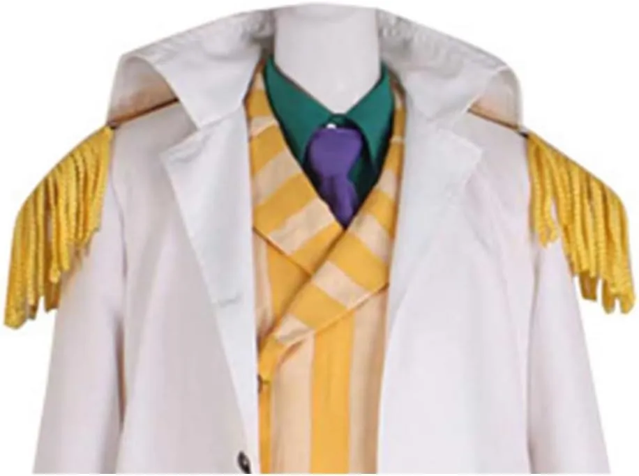Men Cosplay Costume Yellow striped suit Anime Uniform Yellow Suit Cloak Halloween Outfits Full Set