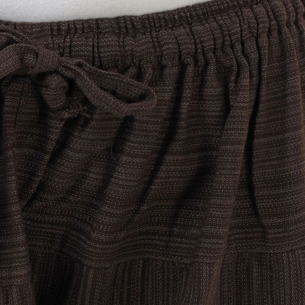 Men's Pinstripe Harem Pants Mahogany Brown