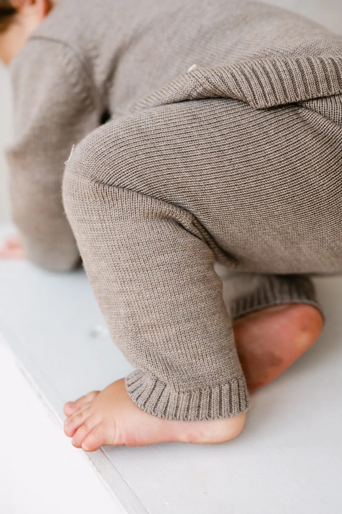 Merino Wool Baby Gift Set in Heather Brown