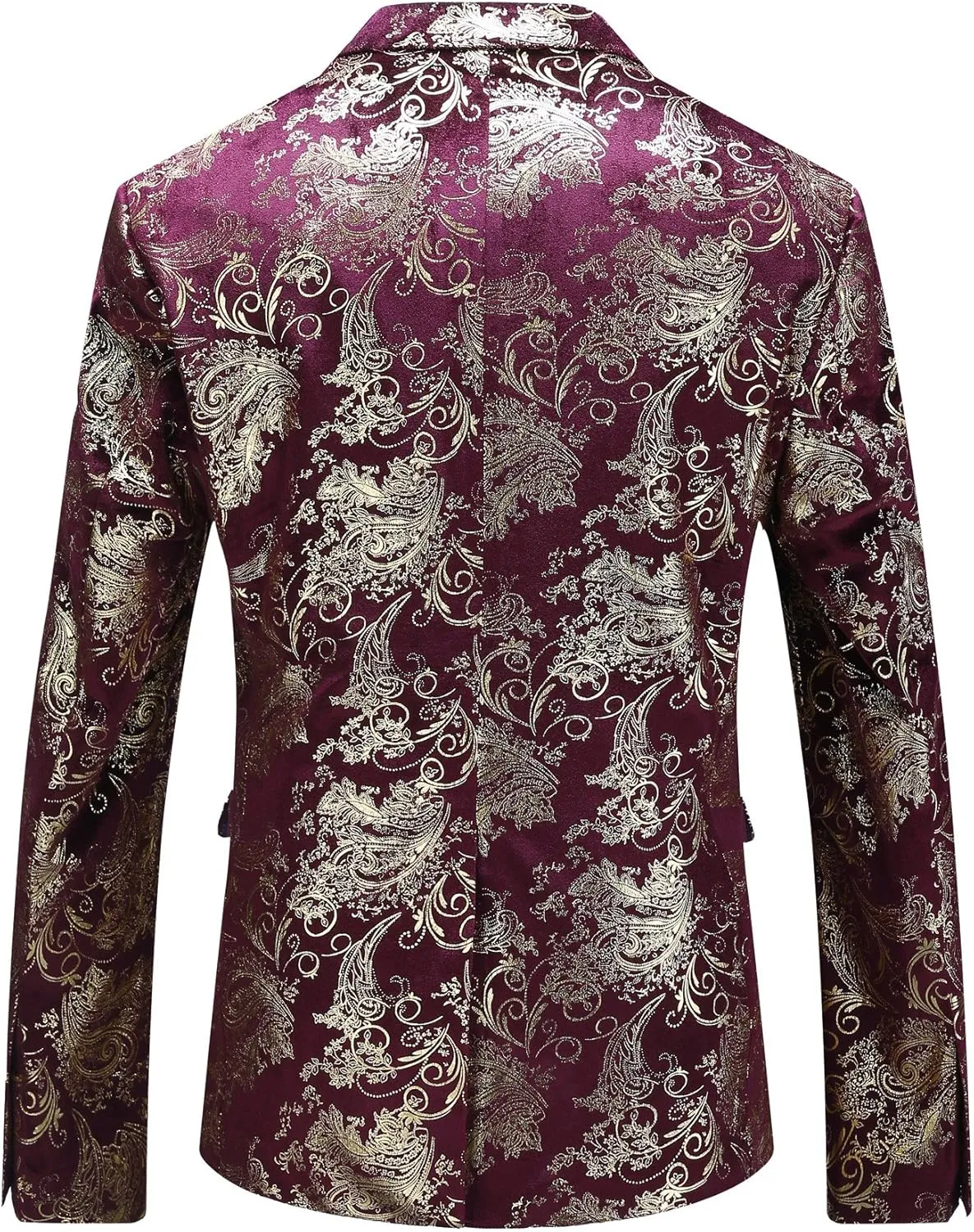 MOGU Mens Floral Printed Blazer Suit Jacket Slim Fit Dinner Tuxedo for Party Dance Prom Homecoming