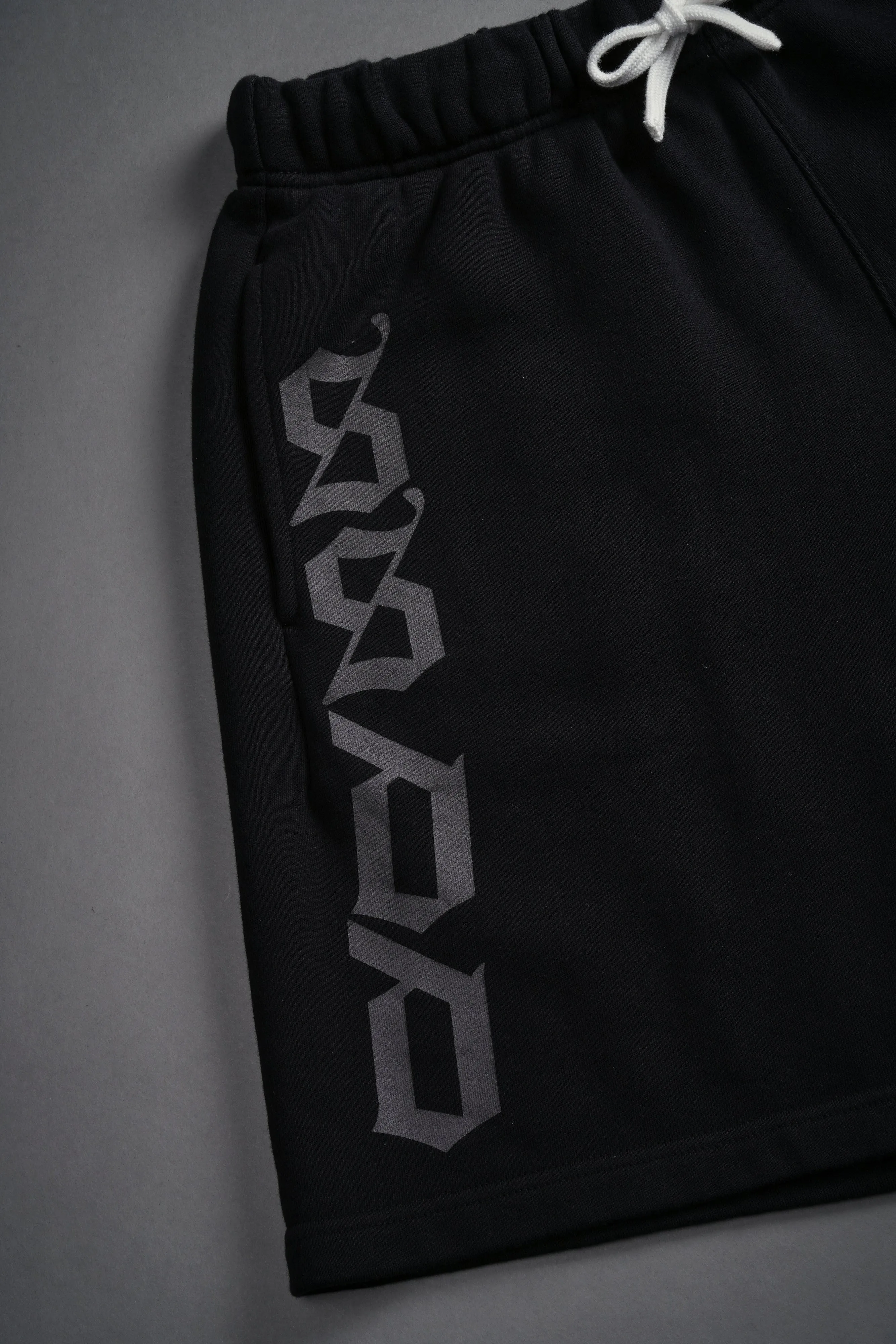 Our Mantra Oversized Post Lounge Sweat Shorts in Black