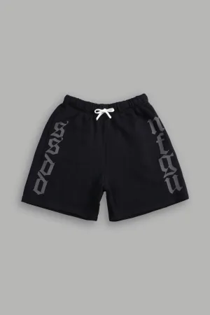 Our Mantra Oversized Post Lounge Sweat Shorts in Black
