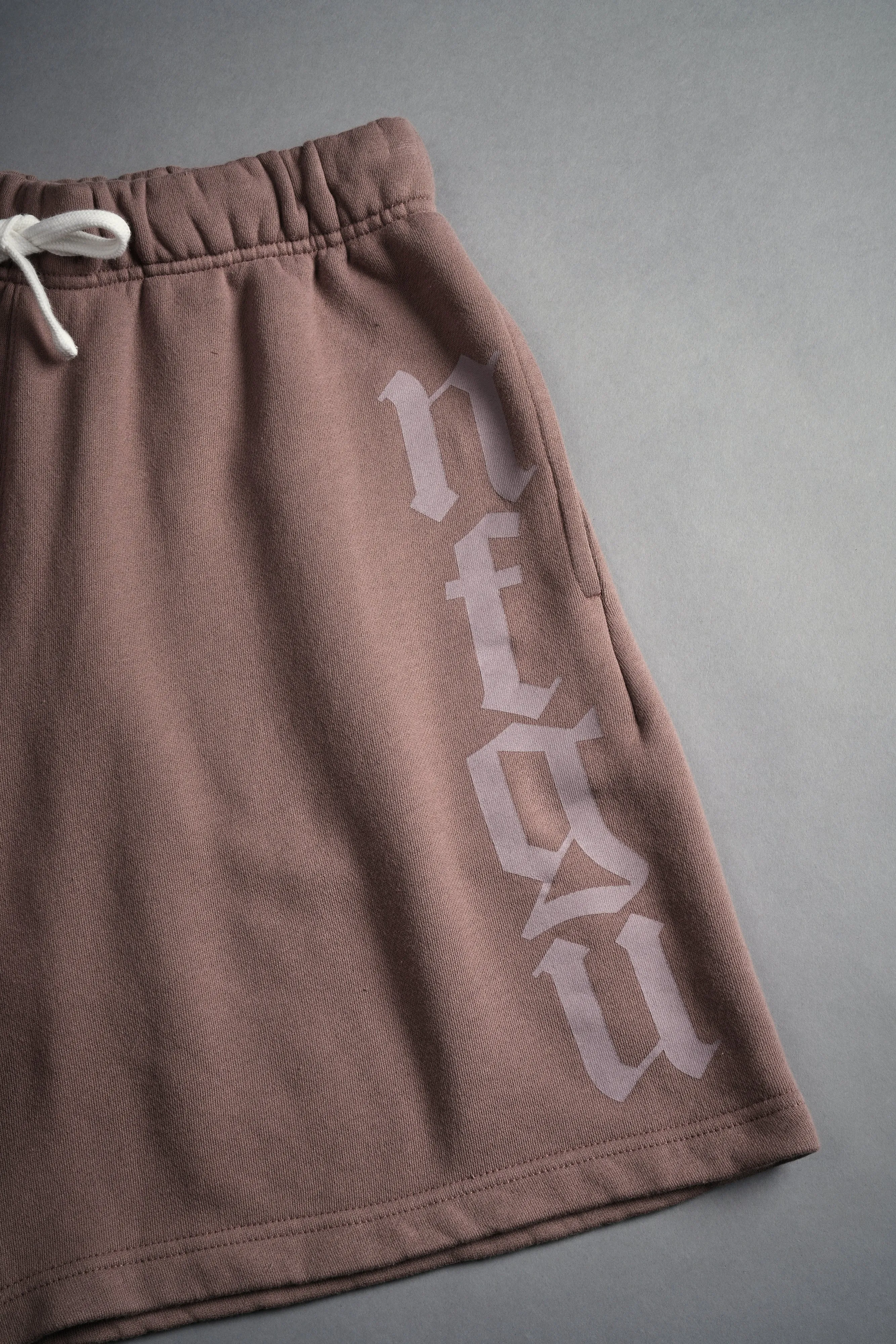 Our Mantra Oversized Post Lounge Sweat Shorts in Norse Brown