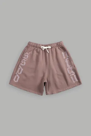Our Mantra Oversized Post Lounge Sweat Shorts in Norse Brown