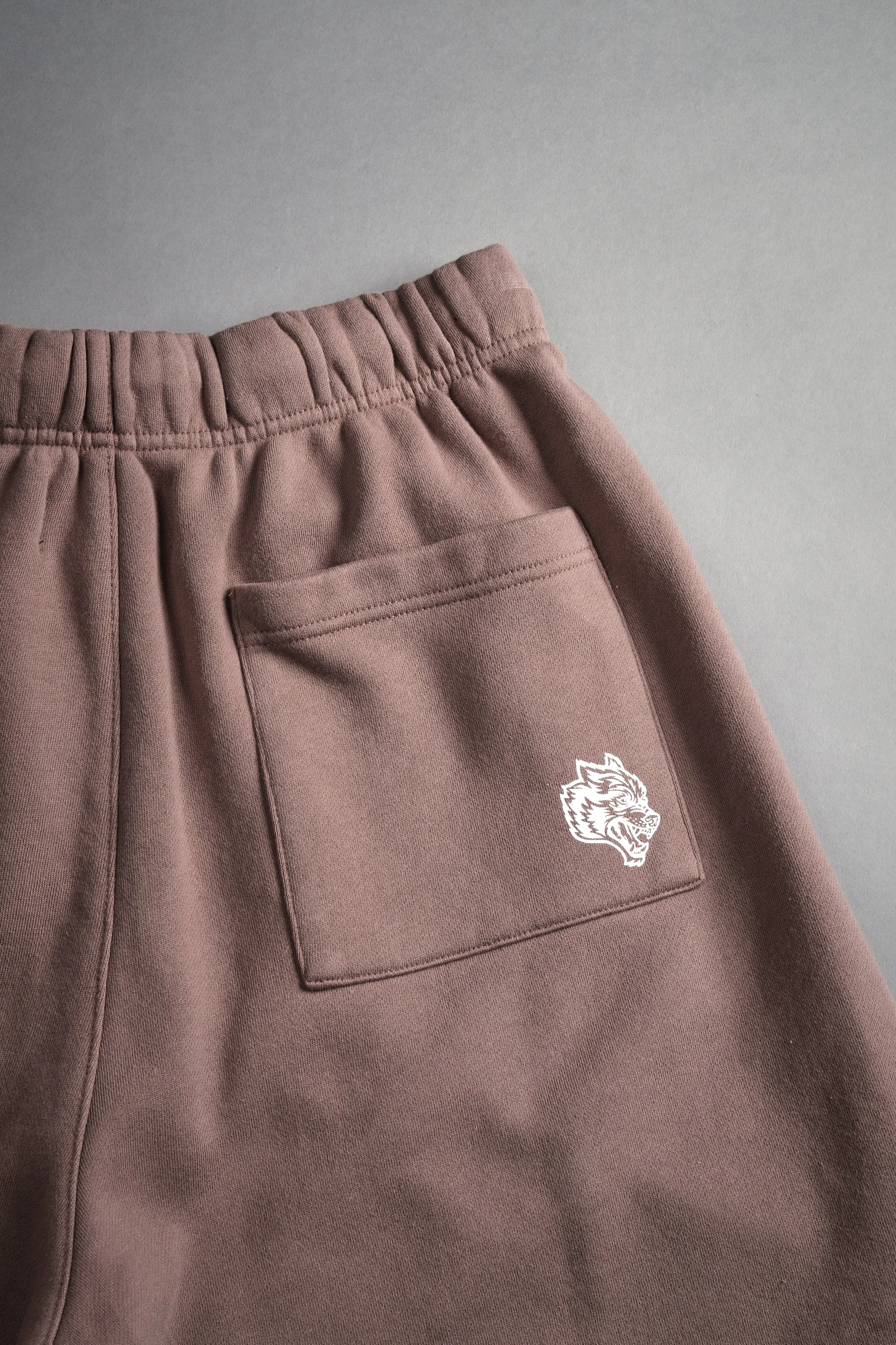 Our Mantra Oversized Post Lounge Sweat Shorts in Norse Brown