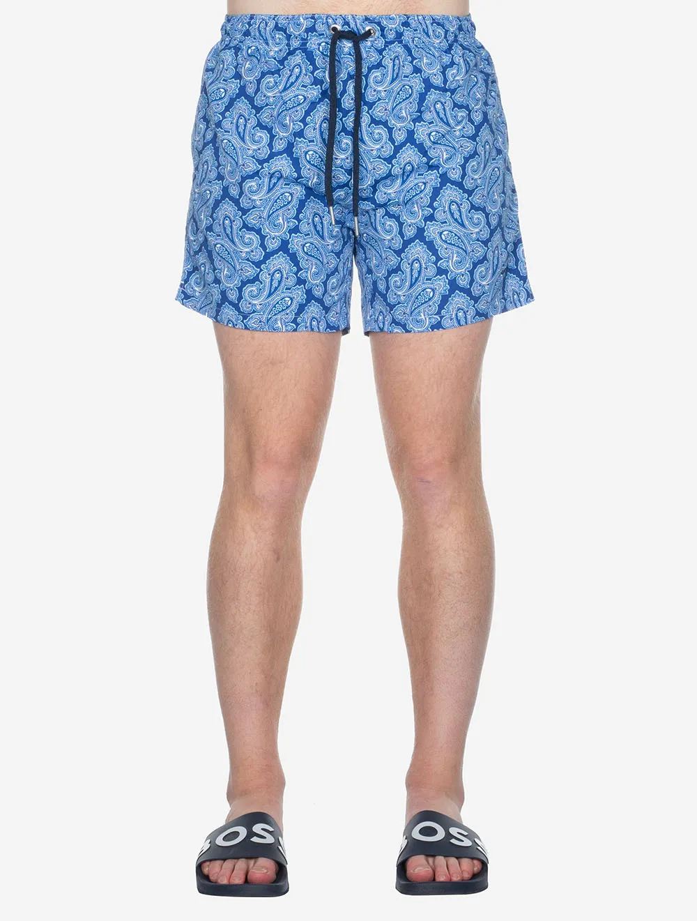 Paisley Print Swim Shorts College Blue