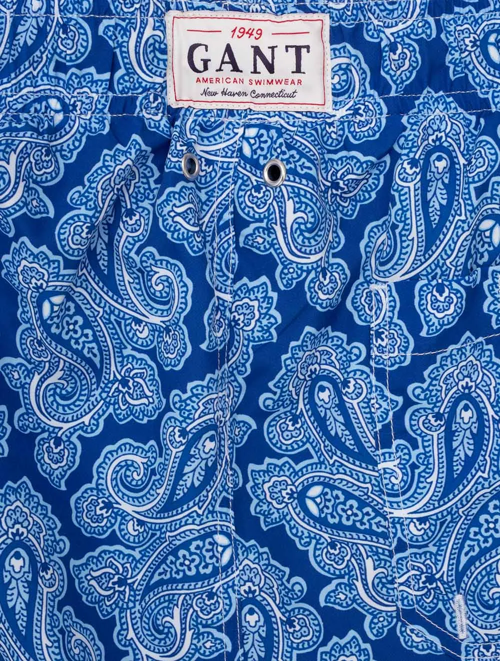 Paisley Print Swim Shorts College Blue