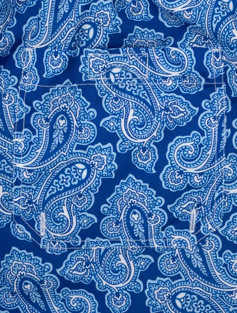 Paisley Print Swim Shorts College Blue