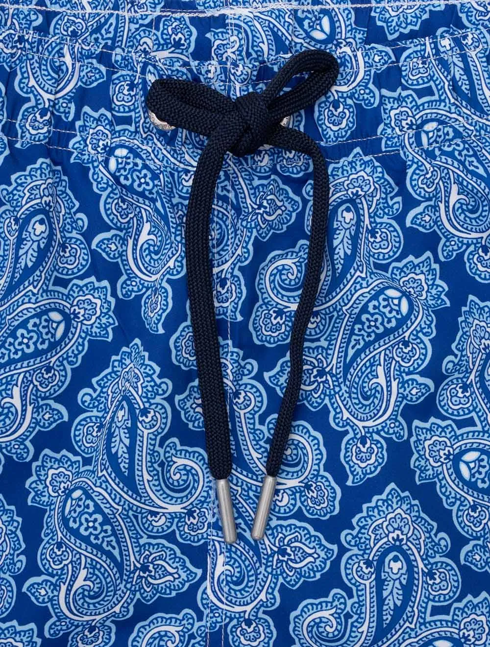Paisley Print Swim Shorts College Blue