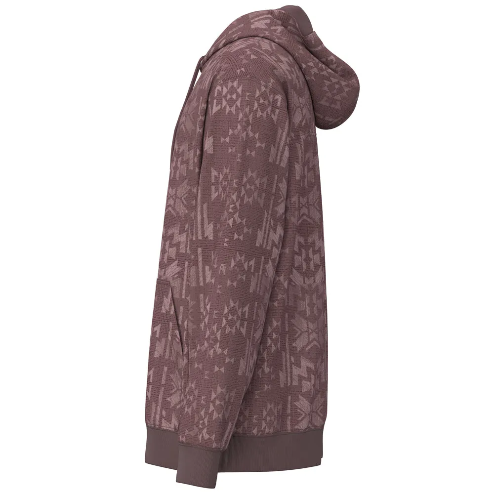 "Mesa" Hoody Maroon w/Aztec Pattern