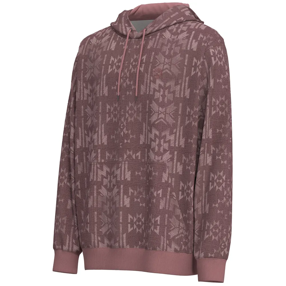 "Mesa" Hoody Maroon w/Aztec Pattern
