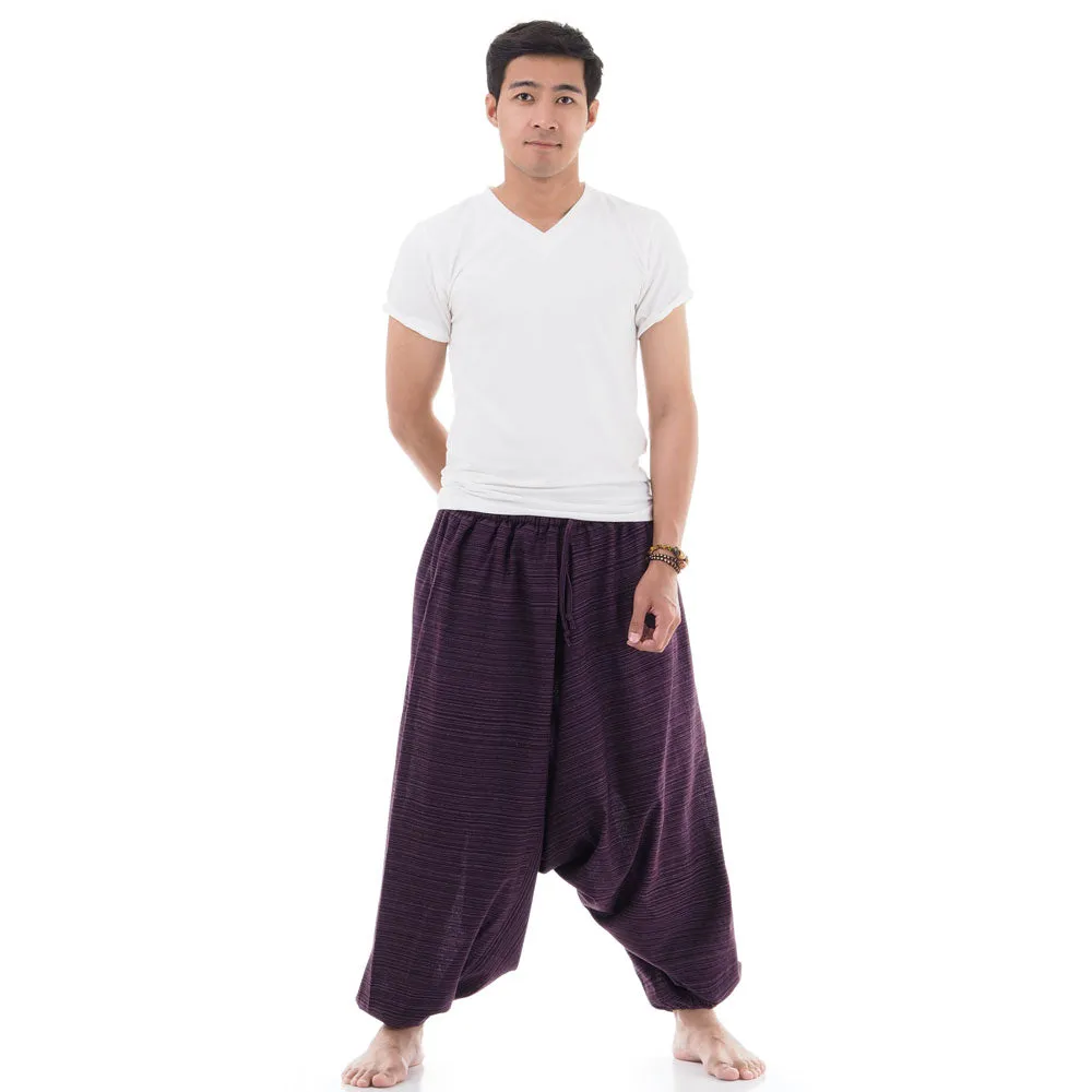 Royal Orchid Men's Pinstripe Drop Crotch Harem Pants