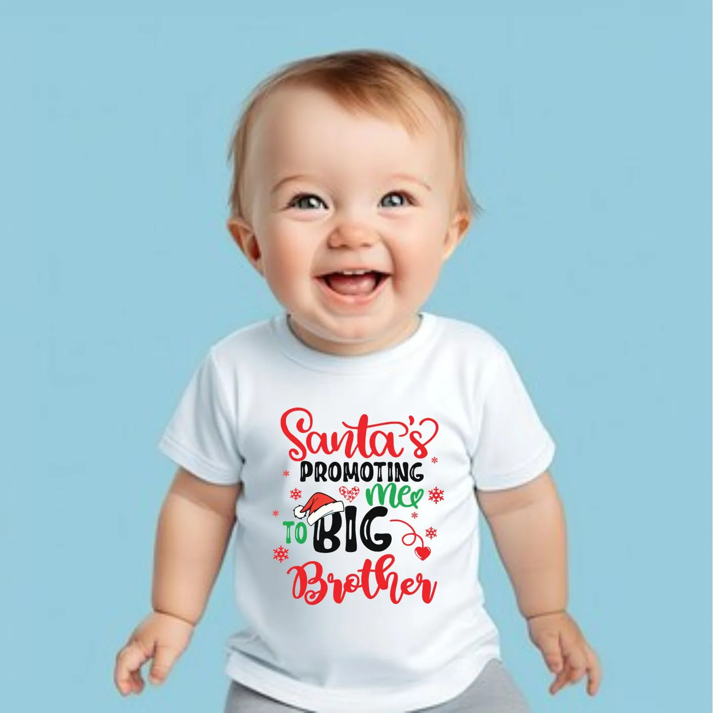 Santa is Promoting me to Big Sister, Big Brother announcement T-shirt - I'm going to be a big sister or brother announcement