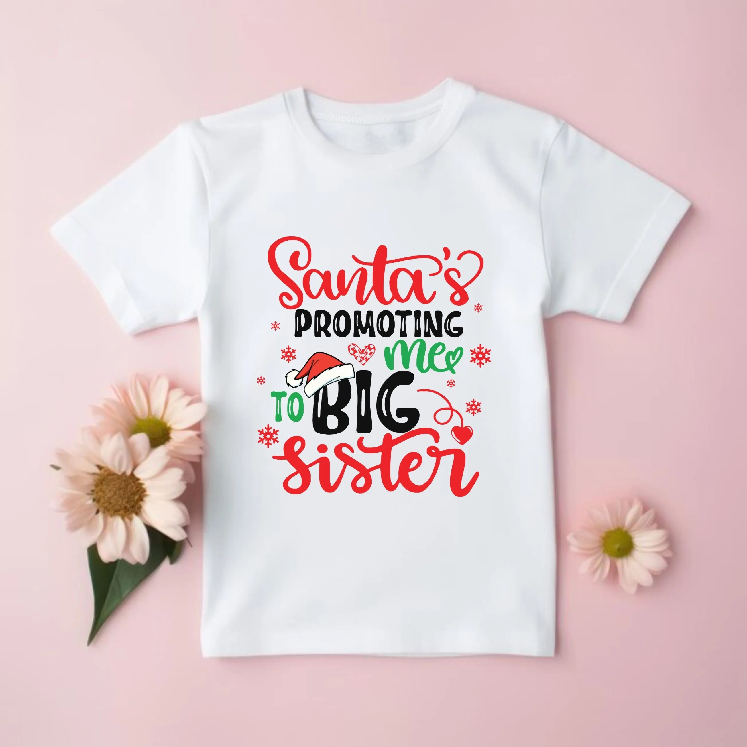 Santa is Promoting me to Big Sister, Big Brother announcement T-shirt - I'm going to be a big sister or brother announcement