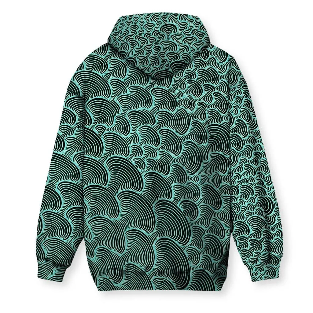 SCRIBBLEWAVE - Green Hoodie